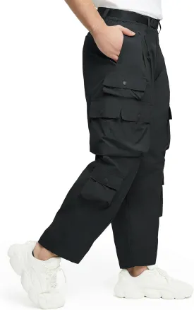 Mens Casual Pants Hiking Pants Cargo Pants Loose Elastic Waist Running Joggers Outdoor Pants