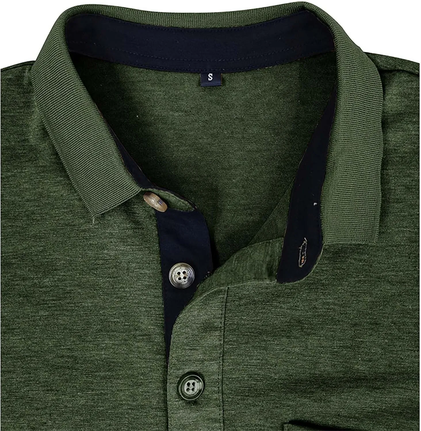 Men's Polo Shirts Summer Short Sleeve Casual 3 Button T-Shirts Classic Basic Golf Work Tees Tops with Pocket