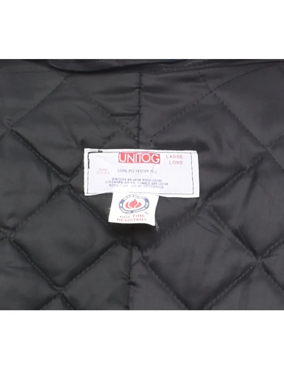 Navy Zip-Front Bomber Jacket - XL