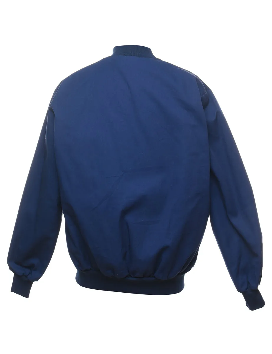 Navy Zip-Front Bomber Jacket - XL