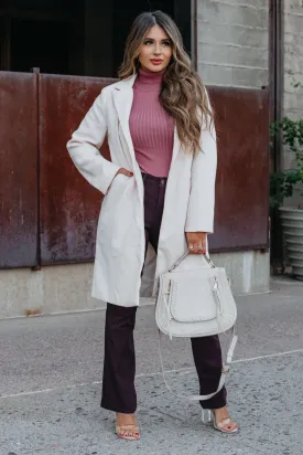 Play This Game No More Longline Blazer- Cream