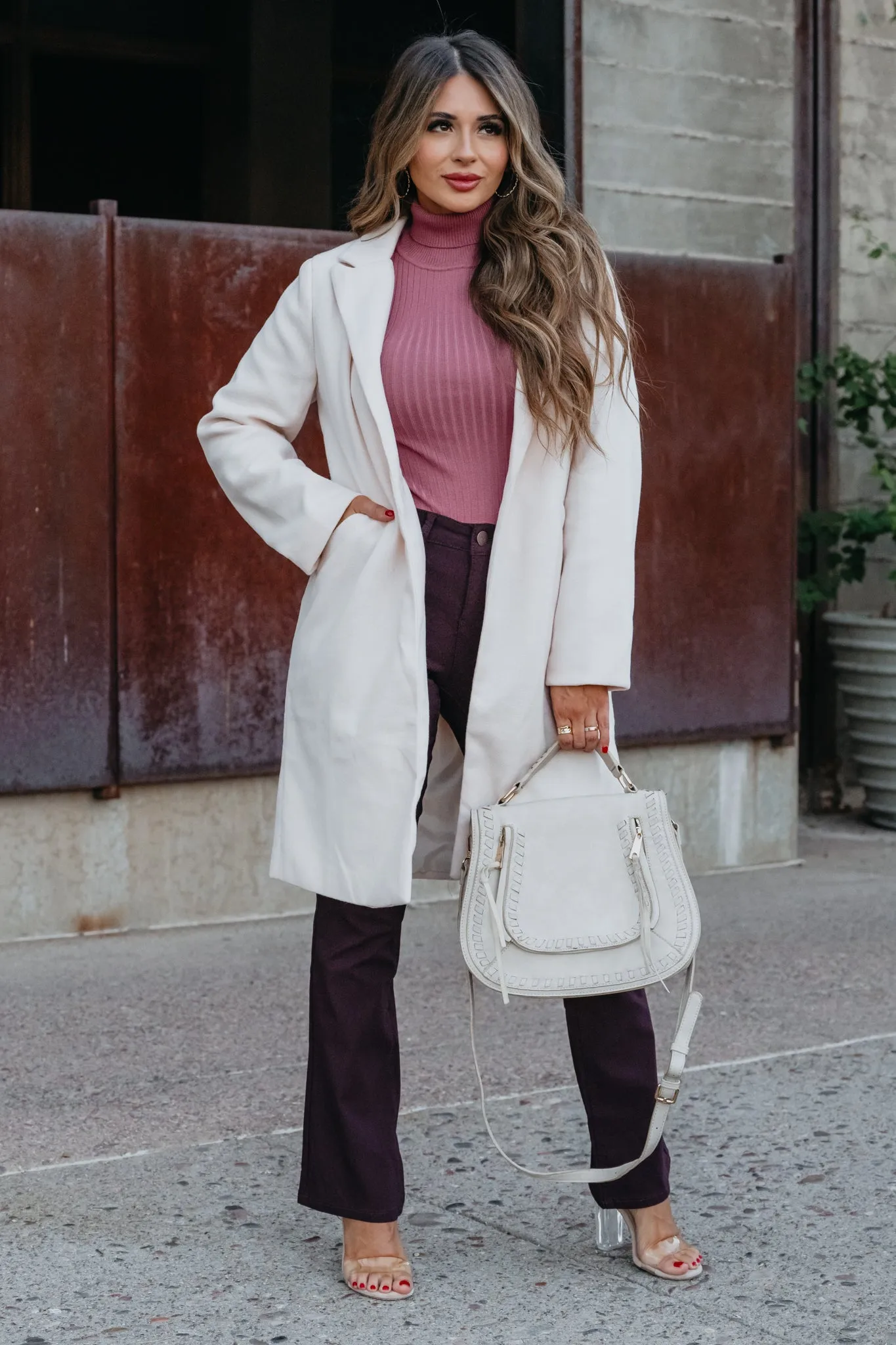 Play This Game No More Longline Blazer- Cream
