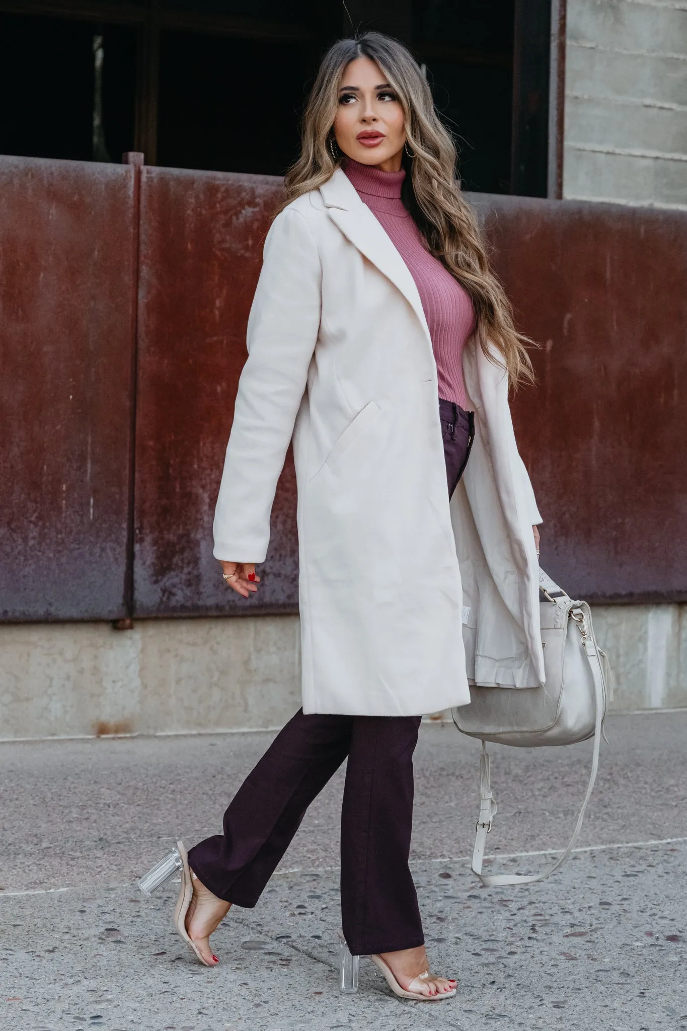 Play This Game No More Longline Blazer- Cream