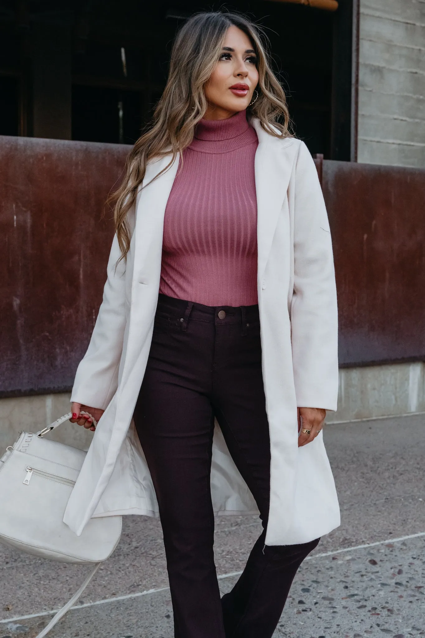 Play This Game No More Longline Blazer- Cream