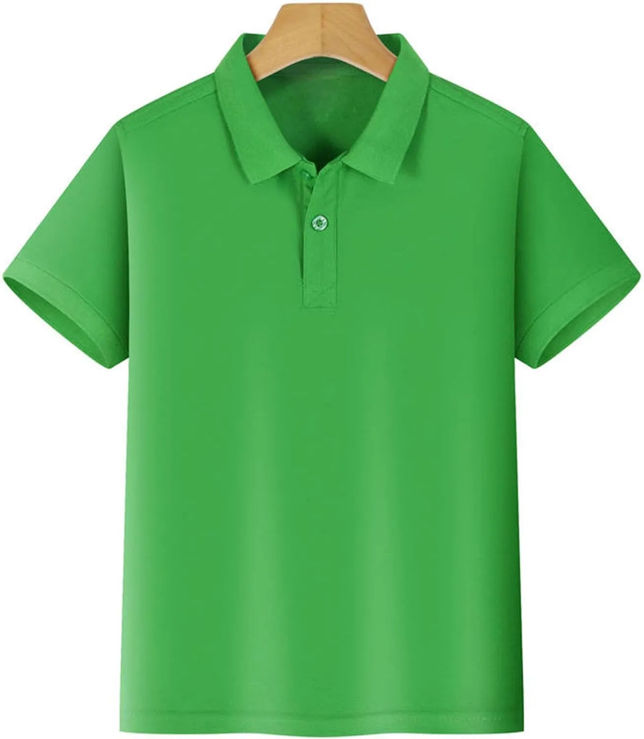 Preppy Boys Girls Pique Polo Shirt Short Sleeve Solid Active School Uniform Button Closure Breathable Performance Tshirt 5-12