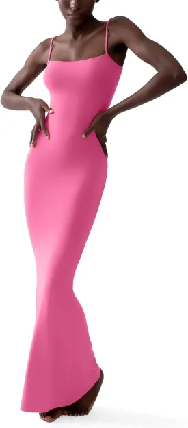 PUMIEY Women's Slip Maxi Dress Sexy Ribbed Bodycon Dresses Long Dress