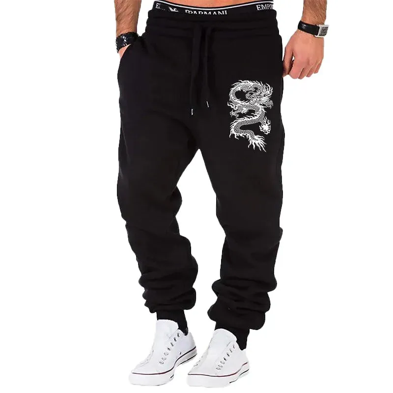 Sepo Dragon Printed Jogger Sweatpants