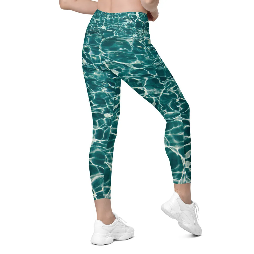 Side-pocket Leggings-Pool