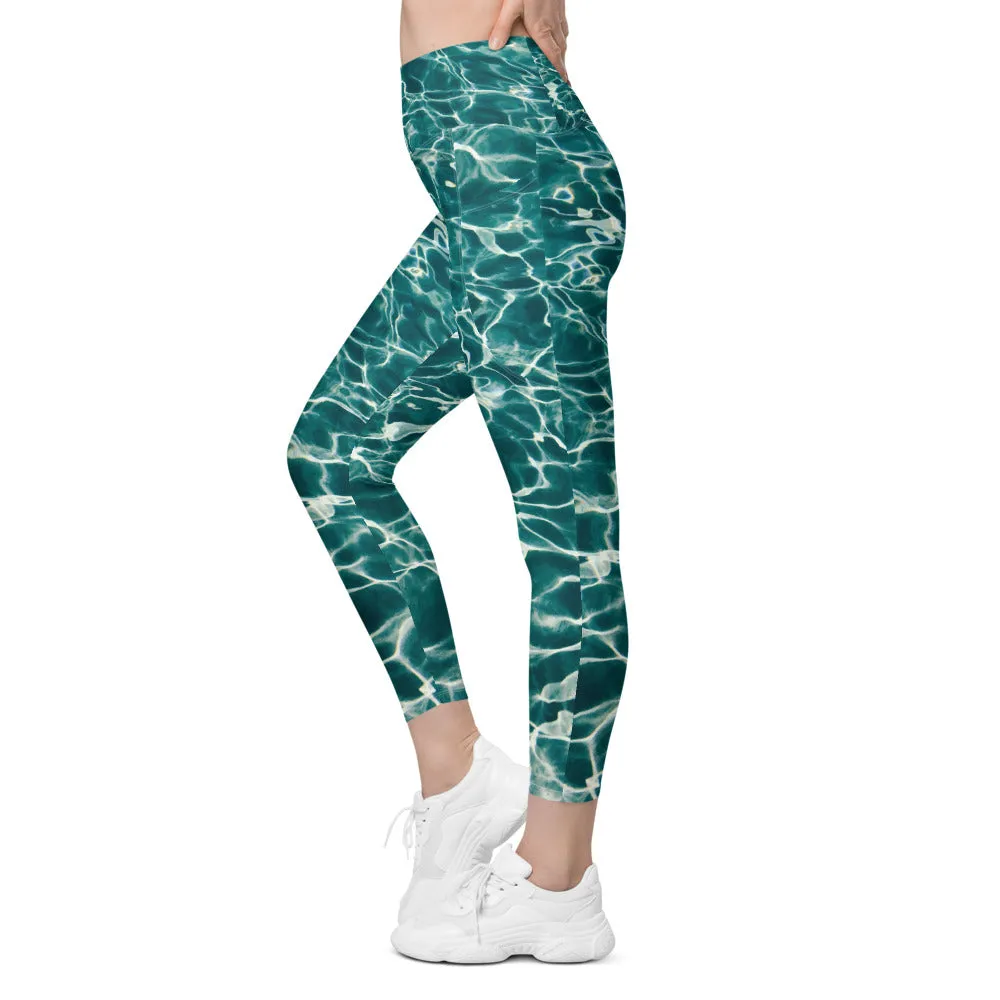 Side-pocket Leggings-Pool