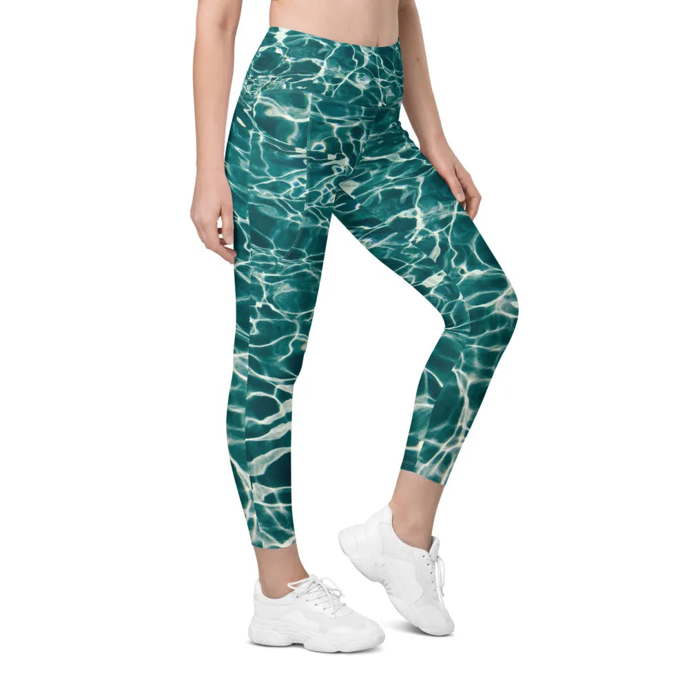 Side-pocket Leggings-Pool