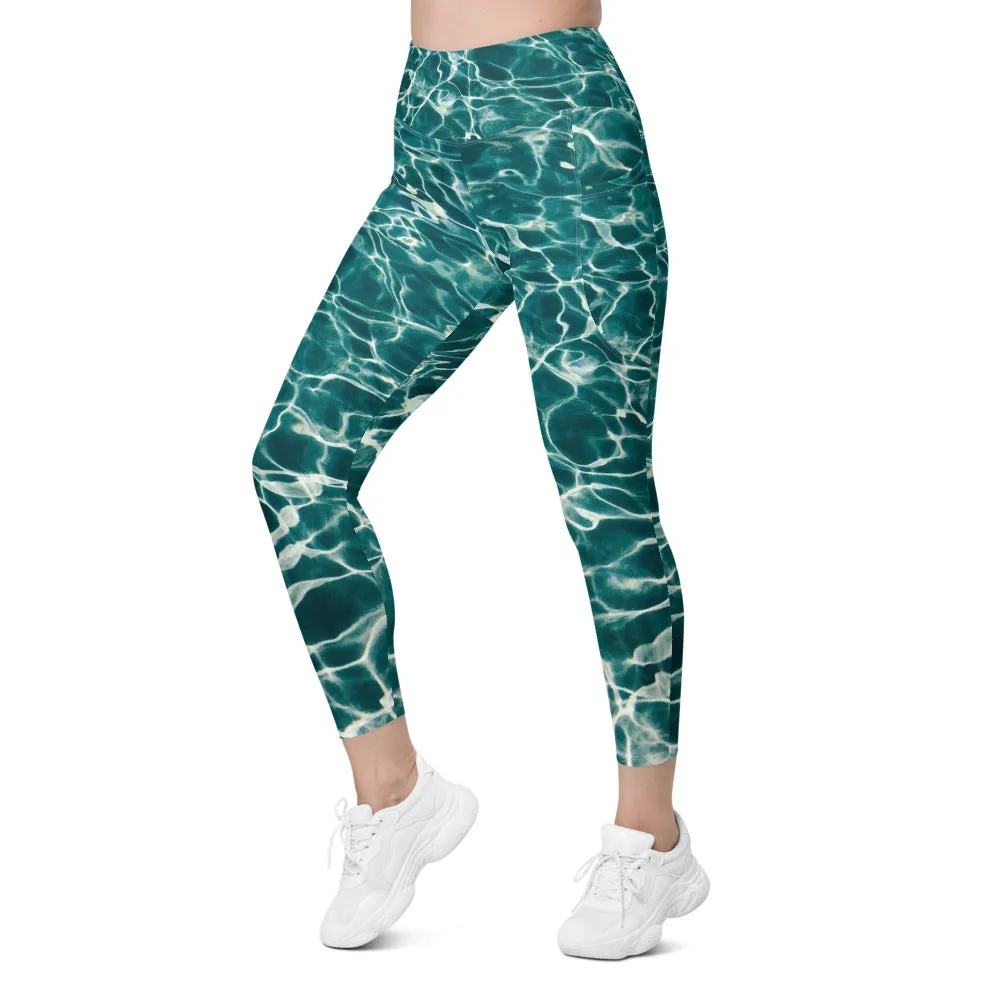 Side-pocket Leggings-Pool