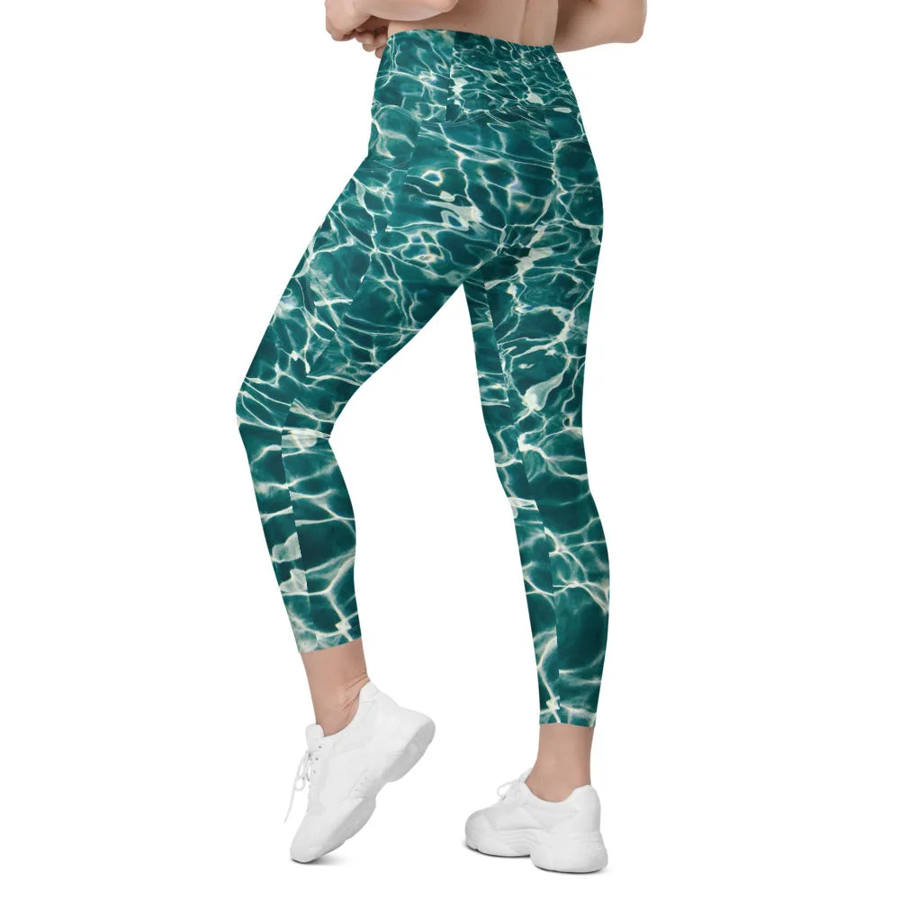 Side-pocket Leggings-Pool