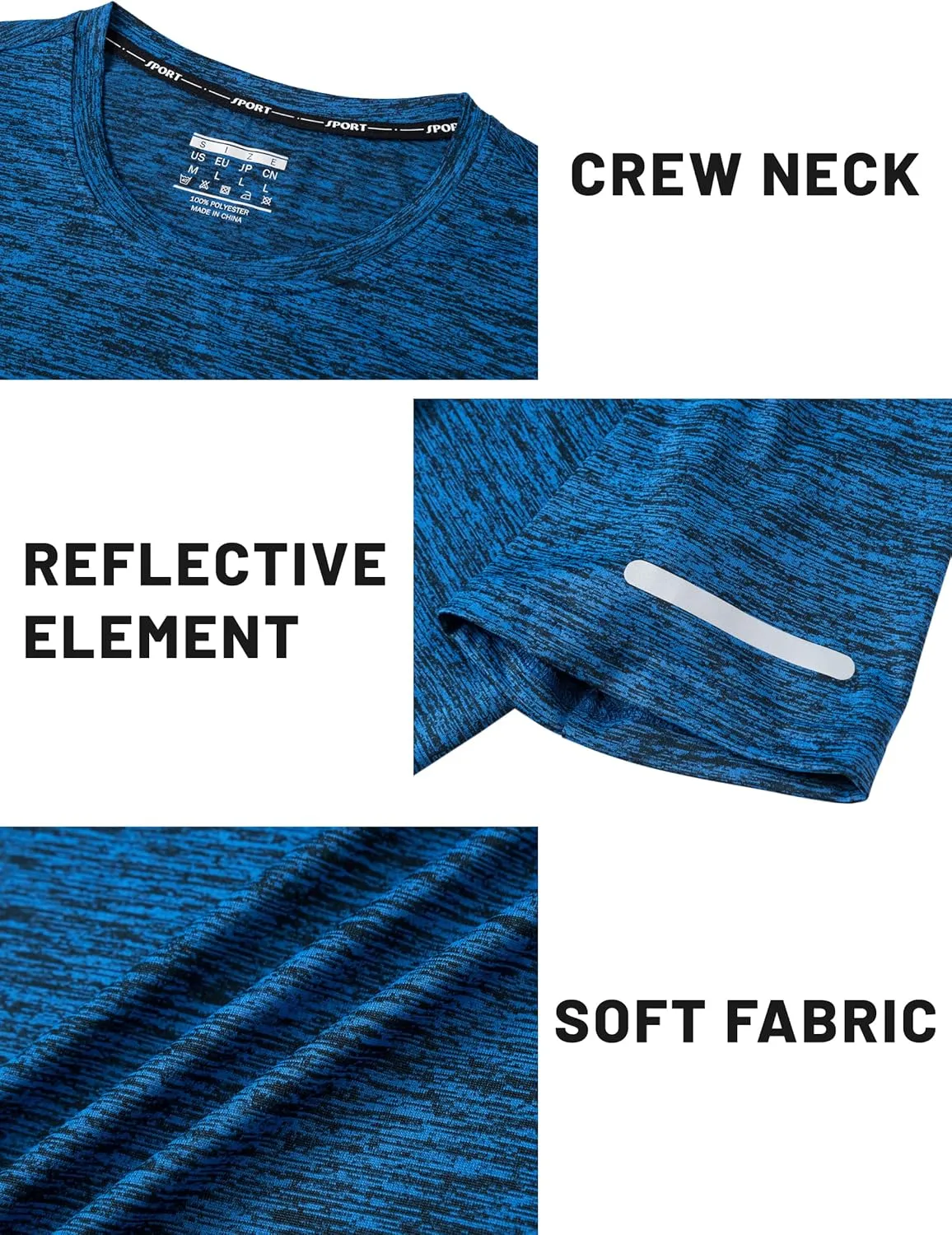 TACVASEN Mens Workout Shirts Short Sleeve Athletic Dry Fit Tshirts Shirts Running Gym Crewneck T-Shirts