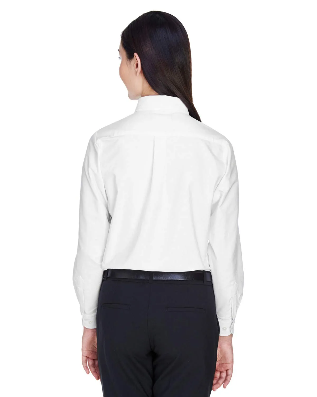 Ultraclub Ladies' Classic Wrinkle Resistant Sleeve Oxford XSmall White Shirts
