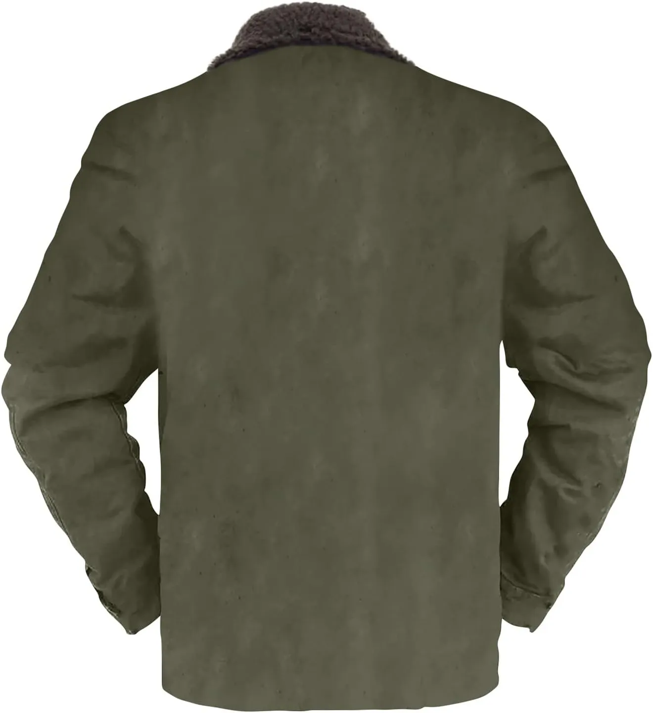 Ymosrh Men's Casual Jacket Sherpa Fleece Lined Jackets Long Sleeve Zip Up Winter Work Coats Hooded Jacket, M-4XL